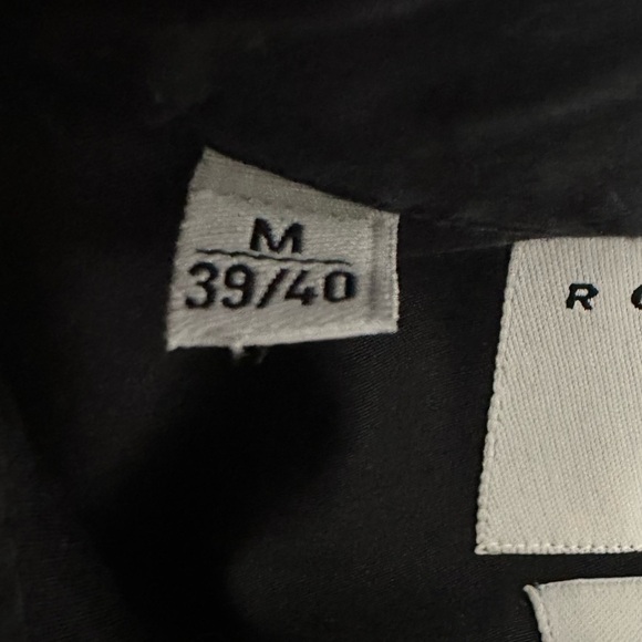 RON TOMSON FLAGSHIP BLACK TUXEDO SHIRT SIZE MEDIUM - Picture 12 of 16